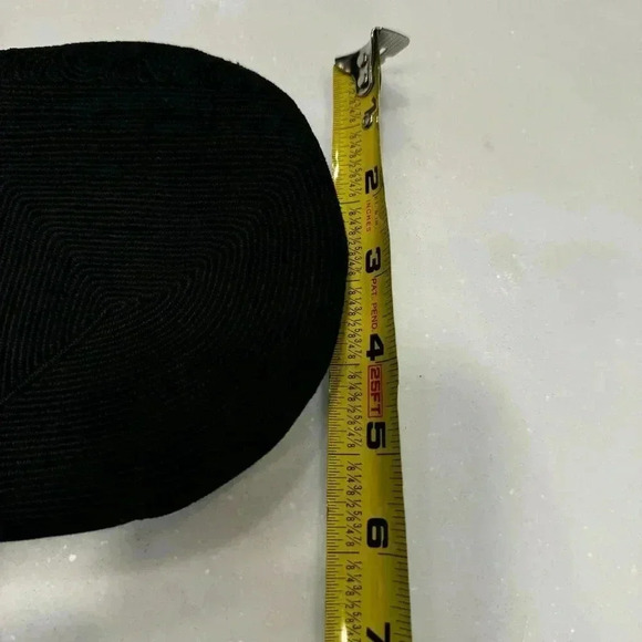 Vintage Laurel Corded Black Handbag Clutch Art Deco Design - Picture 9 of 10